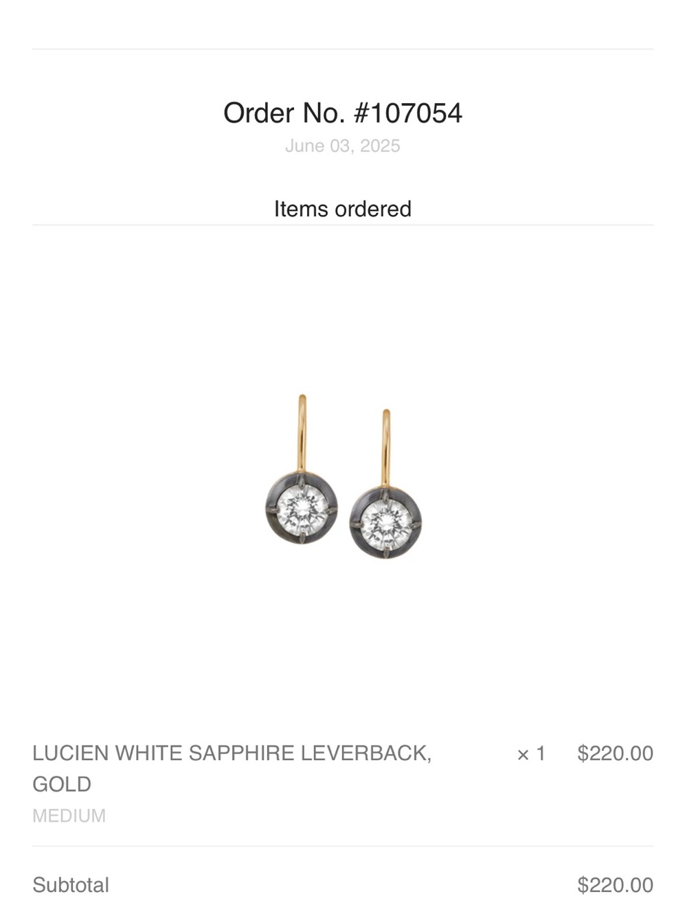 Dorsey Lucien White Sapphire Earrings - Picture 4 of 5